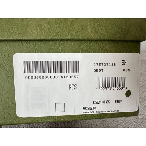 Gucci Size 11 Logo Transparent Clear Chunky Mule Sandals Block Heel Slides - Picture 11 of 16